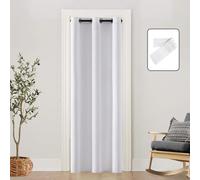 Cortinas de armario para dormitorio, puerta de armario, cortina de puerta para puerta, privacidad de acordeón sintético, plegable, con ojales, fácil de deslizar, mantiene el calor fuera, separador