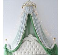 Cortinas de cama con mosquitera, Mosquitera de encaje con dosel pared corona princesa for dormitorio, varios tamaños, 2 uds(B,1.5m (for 5 ft bed))