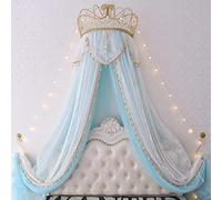 Cortinas de cama con mosquitera, Toldo de corona Teester Metal con mosquitera encaje for dormitorio princesa varios tamaños(H,2.0m (for 6.6 ft bed))