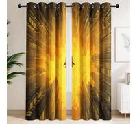 Cortinas de ciencia ficción con ojales, suaves, con aislamiento térmico, cortinas opacas con diseño de arquitectura futurista de avión, cortinas superiores para dormitorio, sala de estar, 46 x 54