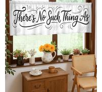 Cortinas de cocina de mantequilla, modernas, minimalistas, de bloque derretido, cenefa de ventana negra con bolsillo para barra, para lavandería, fregadero, pasillo, apartamento, decoración de ventana