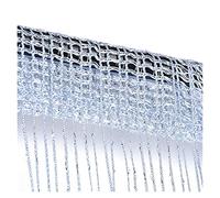 Cortinas de Cristal,Cortinas Cuentas De Cristal 200x100 cm Cortina de Cristal de Lujo Flash Line Shiny Borla de Cuerdas Cortina Cortina Sala de la Ventana Divisor Divisor Decoración del hogar(Black)