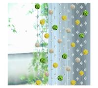 Cortinas de cuentas, cortina de cuentas de cristal, cuentas colgantes, cortinas de cuentas 2 tiras Sepak Takraw Cortina de cristal con cuentas Sala de estar Dormitorio Ventana Decoración de la puerta