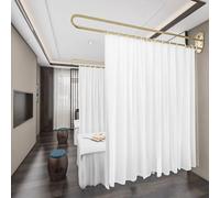 Cortinas de divisas de privacidad de u forma divisores de habitaciones, salón de belleza salón de belleza spa de área moderna de la pantalla divisor de la sala del metal pista de soporte de metal