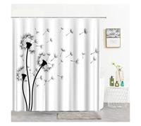 Cortinas de Ducha con Letras, diseño artístico Sencillo, Cortina baño, decoración del hogar, mamparas, Accesorios, Tela poliéster(Color:15,70x83in)