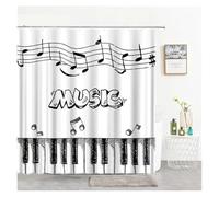 Cortinas de Ducha con Letras, diseño artístico Sencillo, Cortina baño, decoración del hogar, mamparas, Accesorios, Tela poliéster(Color:1,35x70in)