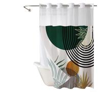 Cortinas de ducha de doble capa de diseño eficiente que son fáciles de limpiar y mantener regularmente (D)