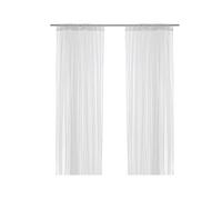 Cortinas de encaje de malla Ikea de 110 x 98 pulgadas, 1 par, color blanco