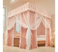 Cortinas de Esquina con Dosel para Cama de niña, con 4 Postes en Las Esquinas, Doble Capa, con ventilación, Ideal para Exteriores, Interiores, dormitorios, Viajes y Camping.