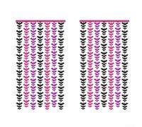 Cortinas de flecos de aluminio de Halloween, 2 piezas para decoración de pared de fiesta, creando un ambiente llamativo con hebras metálicas adecuadas para varias celebraciones (morado, negro y rojo)