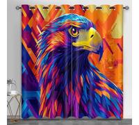Cortinas de granja de águila calva, cortina divisora de habitación de arte pop, cortinas opacas para ventanas de dormitorio, decoración del hogar de hotel, 55 x 90 pulgadas, 2 paneles