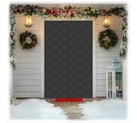 Cortinas de invierno con aislamiento térmico, cubierta magnética para puerta, resistente a la intemperie, cortinas negras para el hogar, patio y sala de estar, 90 x 110 cm y 90 x 120 cm, ahorro de