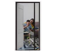 Cortinas de lona con mosquitera, 180x200cm Negro, mosquitera magnética para puerta con ventana, mosquitera corrediza para ventana salediza, cortinas antimoscas para puerta
