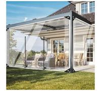 Cortinas De Lona PVC Claras Paneles Laterales De Lonas Transparente Cortina De Lona Impermeable, Patio Lonas Impermeable, for Pérgola Carport Gazebo Balcón(H1.6xW6m/H5.2xW19.6ft)