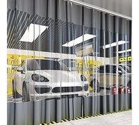 Cortinas De Lona Transparente Exterior,Lona Alquitranada Impermeable,Pérgola,Porche,Mirador,Patio,Paneles Laterales De Lona De Plástico Pvc,Cortinas Divisorias,Con Ojales,W×H-2×2.2m(6.6*7.2ft)