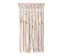 Cortinas de macramé grandes para colgar en la pared, 90 cm de ancho x 180 cm de largo, hechas a mano, cortinas bohemias para armario, divisor de habitación, cabecero, telón de fondo de boda,