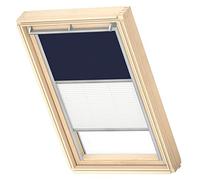 Cortinas de oscurecimiento DÚO VELUX para M04, M34, Azul con guía Lateral Gris