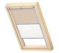 Cortinas de oscurecimiento DÚO VELUX para M08, M38, Beige Oscuro con guía Lateral Gris