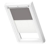 Cortinas de oscurecimiento DÚO VELUX para M08, M38, Gris con guía Lateral Blanca