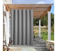Cortinas de patio exterior Nicetown extra anchas de 213 cm, impermeables y resistentes al viento, con ojales superiores e inferiores, resistentes