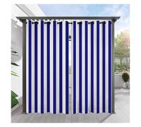 Cortinas De Privacidad For Patio Exteriores Impermeables Protección UV Y Cortaviento Paneles De Sombra For Pérgola Balcón Piscina Y Cabaña Juego De Dos Paneles A Rayas Beige(Dark blue,59*65in)