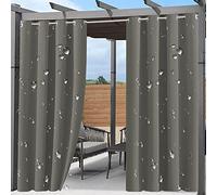 Cortinas de privacidad para exteriores de 220 x 180 cm, con ojales, para patio, jardín, cenador, 1 juego de cortinas resistentes a la intemperie, bloqueo de luz, perfectas para espacios al aire libre