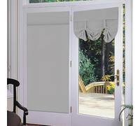 Cortinas de puerta francesas, 66 x 173 cm, para puerta frontal con vendaje, persianas francesas para puertas de cortinas, cortinas opacas, privacidad y control de la luz para cama o salón (gris)