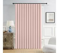 Cortinas de Puerta Plegables de privacidad Opaca para dormitorios de Planta Abierta, Puertas temporales de pasillo-pink-w140cmxH210CM