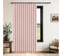 Cortinas de Puerta Plegables de privacidad Opaca para dormitorios de Planta Abierta, Puertas temporales de pasillo-pink-W70xH180cm