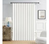 Cortinas de Puerta Plegables de privacidad Opaca para dormitorios de Planta Abierta, Puertas temporales de pasillo-white-W150xH240cm