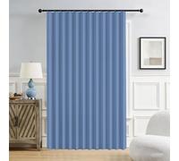Cortinas de Puerta Plegables de privacidad Opaca para dormitorios de Planta Abierta, Puertas temporales de Pasillo-Dark blue-W150xH240cm