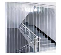 Cortinas de PVC - Tiras de vinilo transparente para puerta industrial, garaje, patio, congelador - Bloqueador de corrientes de aire duradero - Fácil instalación, 195 x 260 cm