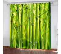 Cortinas de salón para adultos, color verde y poliéster, diseño de árbol y hoja de 102 x 229 cm, juego de 2