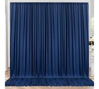 Cortinas de telón de Fondo Azul Marino de 10 x 10 pies de Grosor, Cortinas de Boda, Fondo de Fiesta, Baby Shower, Fiestas de cumpleaños