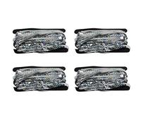 Cortinas de telón de Fondo de oropel, lámina de Metal holográfica, Decorativa, Reutilizable, Cortina de Flecos para fotografía, Decoraciones para Fiestas de Bodas, 1x2m, 4 Uds. (Plata)