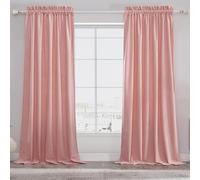 Cortinas de terciopelo semiopacas con bloqueo UV, cortinas personalizadas que reducen el ruido, 2 paneles de 106 x 213 cm, perfectas para decoración de dormitorio y comedor