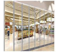 Cortinas de Tiras para Puertas Exteriores, 2.2-2.3mm Cortinas Tiras Plastico Aislamiento Térmico/Resistente al Viento/Resistente al Frío/Impermeable Cortina PVC Transparente