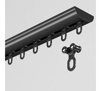 Cortinas del techo, Sistema de riel for cortina de techo de aleación de aluminio for dividir habitaciones, multicolor, de 2,1 a 4,5 m(Black,4.2M)