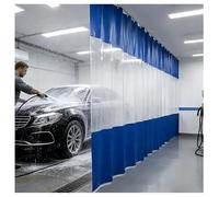 Cortinas divisoras de garaje, panel de vinilo resistente para zonas de trabajo, divisor deslizante con ganchos para porche y lavado de autos