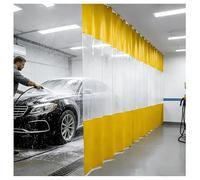 Cortinas divisoras de garaje, panel de vinilo resistente para zonas de trabajo, divisor deslizante con ganchos para porche y lavado de autos