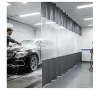 Cortinas divisoras de garaje, panel de vinilo resistente para zonas de trabajo, divisor deslizante con ganchos para porche y lavado de autos