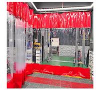 Cortinas divisoras industriales impermeables de vinilo para exteriores, para lavadero y patio, instalación rápida con ojales, cortina para depósito de coche (Rosso 2,2 x 5 m)