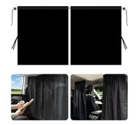 Cortinas Divisorias de Coche, 140x80 cm Cortinas Camper, Cortina de Privacidad para Coche, Protección Solar, Separación de Cabina del Conductor Cortina, para Viaje, Siesta, Dormir, Noche, Camping