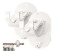 Cortinas Entre Paréntesis para Barra | 2 Piezas Soportas De Gancho Varilla Ganchos Soporte Autoadhesivos, Servicio Pesado Baño Natal Y Hotel
