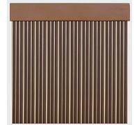 Cortinas Exterior de Cinta para Puertas | Plástico PVC y Barra Aluminio | PERTONI TENDE (MARRÓN Y Beige, Ancho 100cm x 210cm Largo)