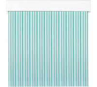 Cortinas Exterior de Cinta para Puertas | Plástico PVC y Barra Aluminio tamaños | PERTONI TENDE (Verde Y Transparente, Ancho 120cm x 210cm Largo)