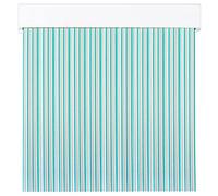 Cortinas Exterior de Cinta para Puertas | Plástico PVC y Barra Aluminio tamaños | PERTONI TENDE (Verde Y Transparente, Ancho 100cm x 210cm Largo)
