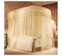 Cortinas for Cama con Dosel, Dosel for Cama con Cuatro Esquinas for Twin Queen King, Cama con Mosquitera de Lujo, Cortinas, Red for Cortina, Red for Cama, for Decoración de Dormitorio(Yellow,1.8x2.0m)