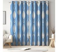 Cortinas geométricas bohemias opacas con ojales y aislamiento térmico, línea minimalista, corazón ovalado, insonorizadas, cortinas de ventana para dormitorio de niños, sala de estar, 55 x 108 pulgadas