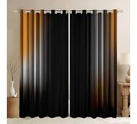 Cortinas geomricas abstractas degradadas para adolescentes color naranja amarillo y gris cortinas de ventana a rayas negras para dormitorio sala de estar nis y nis cortinas modernas para ventana tra